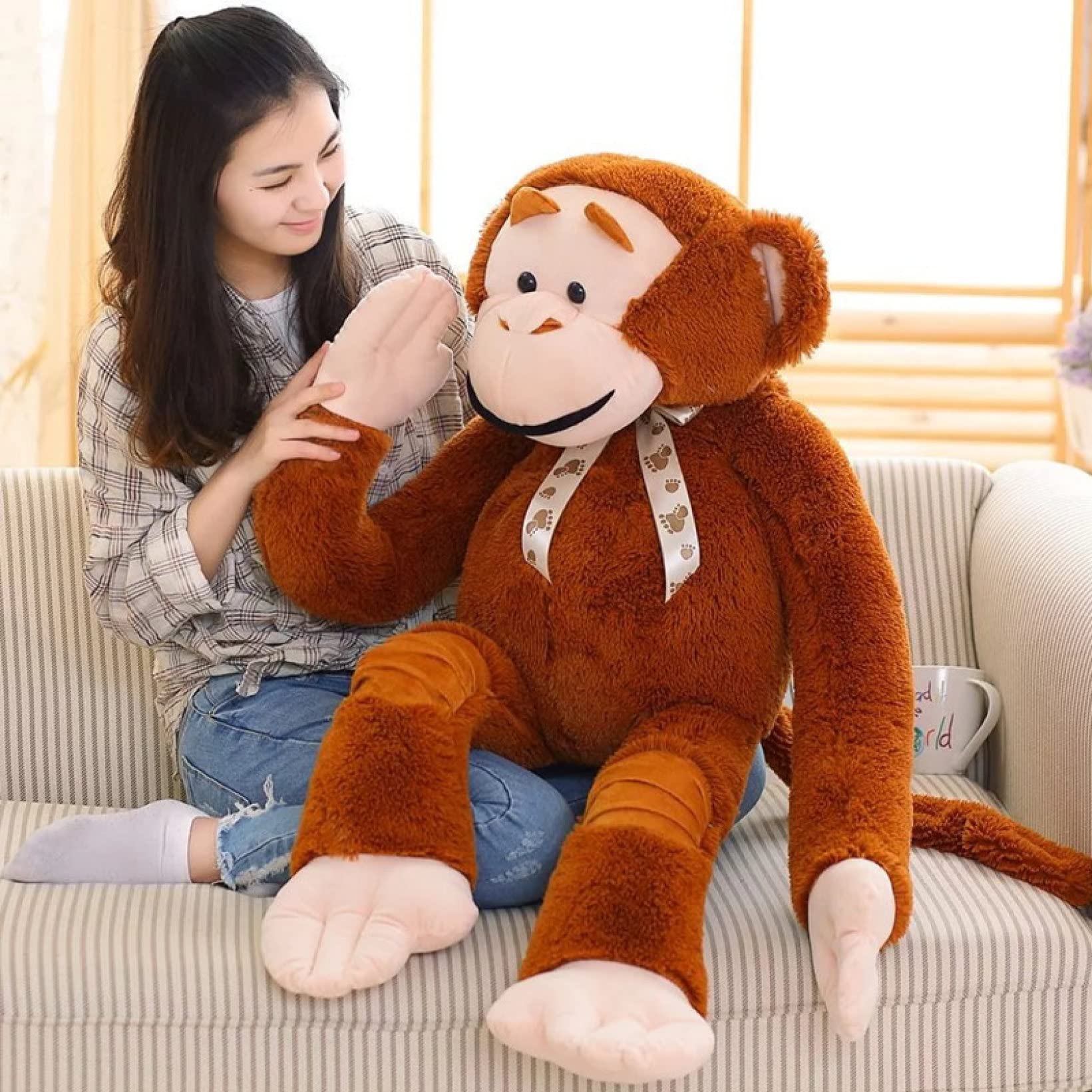 Amazon.co.jp: [ハウスXIN] サル 猿ぬいぐるみ 猿 抱き枕 猿だき